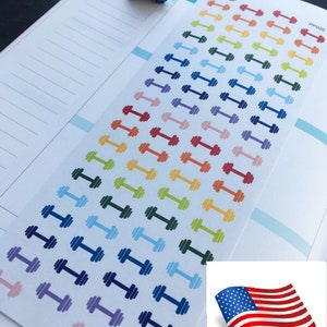 S-026 -- Gyms, Sport, Keep Fit, Healthy, Training Life Planner Stickers || Perfect 4 Erin Condren, Limelife, Plum Paper, Filofax