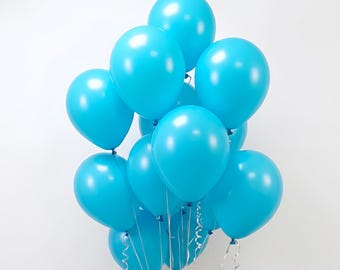 Premium Turquoise Balloons, Matte Teal Latex Balloons, Aqua Blue Balloon Garland, Vibrant Cyan Party Decorations, Birthday Bridal Shower