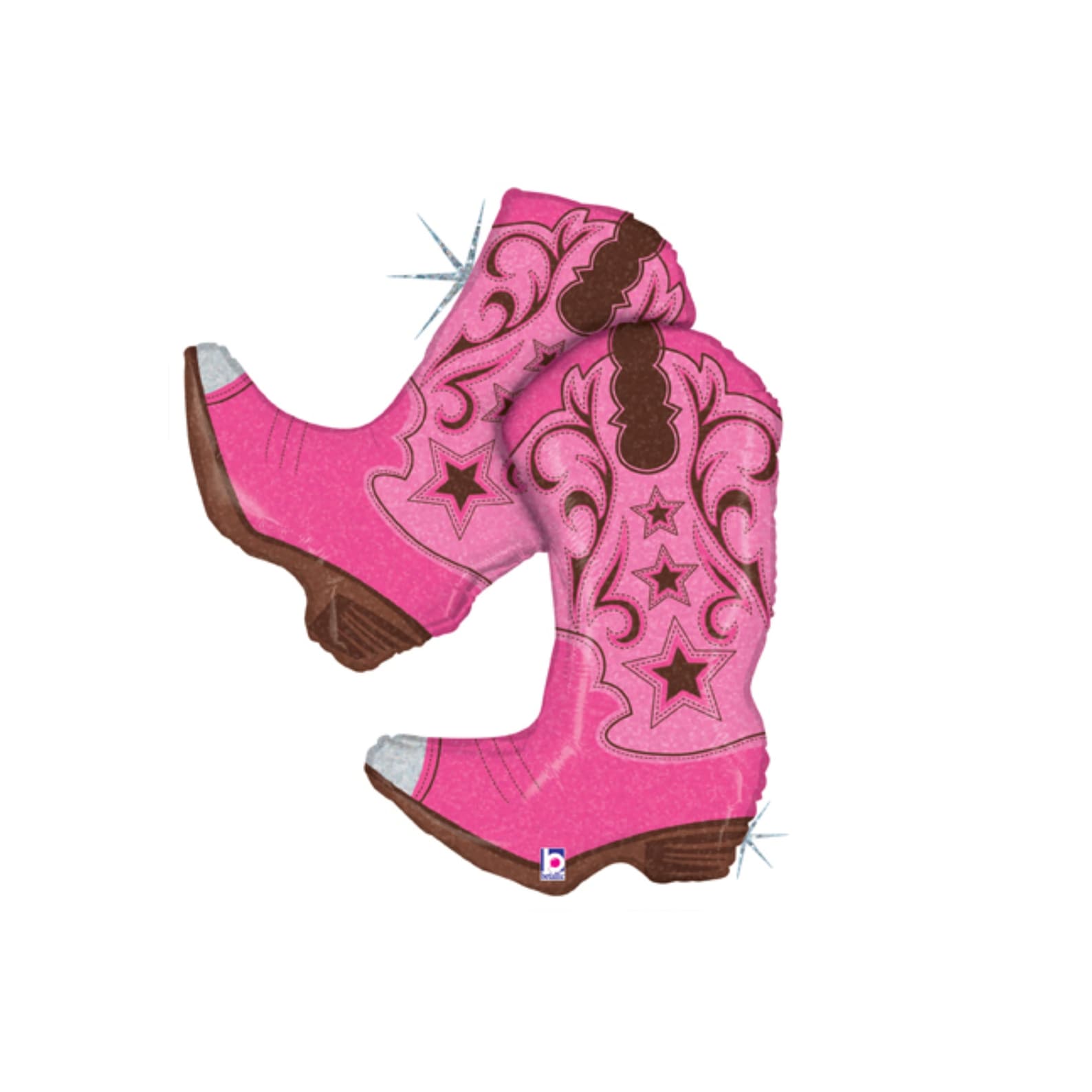 36 Pink Dancing Boots Balloons Holographic Western Etsy