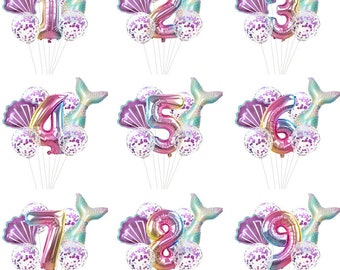 Mermaid Party Decor Mermaid Birthday Party Mermaid Birthday Decoration Mermaid Balloons Mermaid Party Decoration 1st Birthday Mermaid Theme