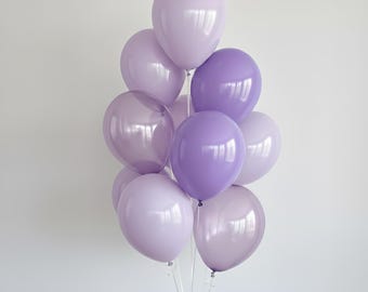 Matte Lavender Purple Balloons, Soft Lilac Latex Balloon for Birthday Party, Pastel Violet Balloon Garland Decor, Elegant Bridal Baby Shower