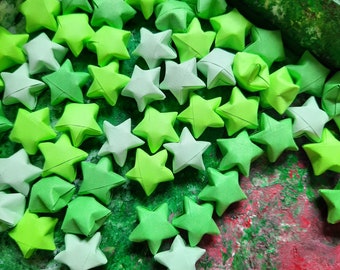 200pcs Green Paper Star Origami Paper Stars Lucky Star Party Decorations Gift for Girls Paper Star Sweet Treats Decor Origami Stars