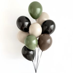 Willow Green Balloon Bouquet: 10pcs Earth Tone Party Decorations