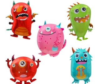 Monster Party Supplies Monster Balloons Monster Birthday Decorations Monster Party Supplies Red Blue Green Pink Kids Birthday Party