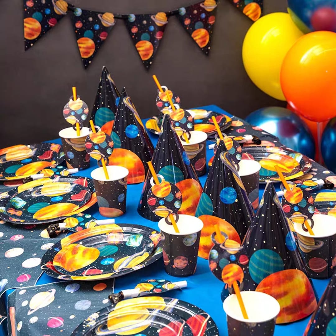 Outer Space Birthday Party Supplies Space Party Dinnerware Galaxy Paper