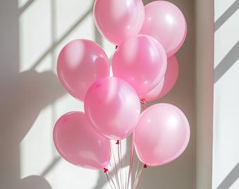 Baby Pink Balloon Bouquet | Pastel Pink Party Balloons for Baby Shower, Birthday or Wedding Decor | Soft Pink Balloons for Girls Party