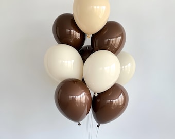 10pcs Coffee Coco Brown Balloons Bouquet Baby Shower Boys Celebration Decorations Birthday Party Decor Anniversary Balloons Wedding Decora