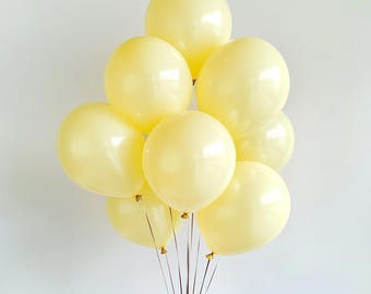 12pcs Lemon Yellow Balloons Bouquet Baby Shower Celebration Decorations Birthday Party Decor Anniversary Balloons Wedding Decoration Latex