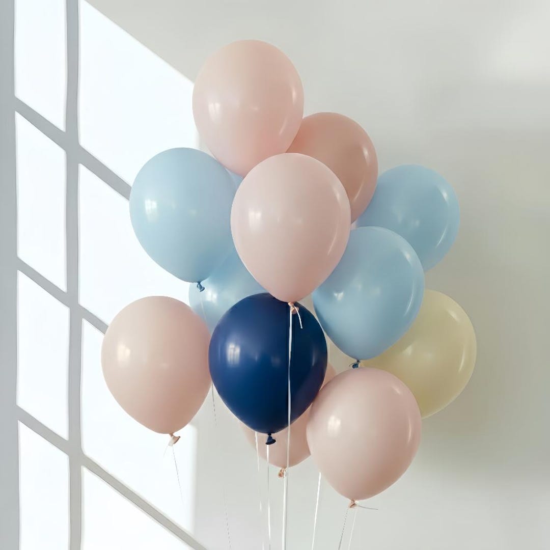 Blue and Pink Balloon Set Baby Shower Decor | Gender Reveal Balloons ...