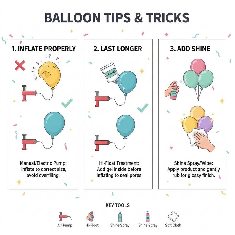 Balloon Inflating Tips Pearl Pink and Lemon Yellow Balloon Set, Spring Birthday Party Balloons ...