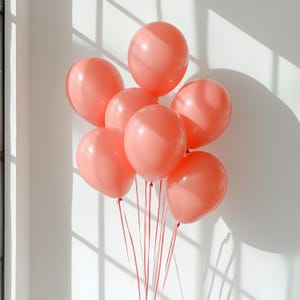10pcs Coral Latex Balloon Bouquet,Peach Coral Party Balloons, Wedding Bridal Shower Decor, Birthday Baby Shower Balloons, Blush Balloon