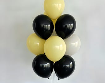 Black Yellow White Balloons Bouquet Baby Shower Celebration Decorations Birthday Party Decor Anniversary Balloons Wedding Decoration