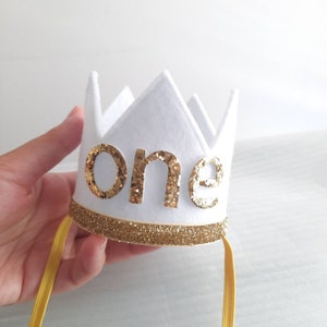 One White Baby hat, 1st Birthday Decorations, Baby Birthday Hat, One Baby Crown, 1st Birthday Hat for Girl, Birthday Hat for Baby Girl