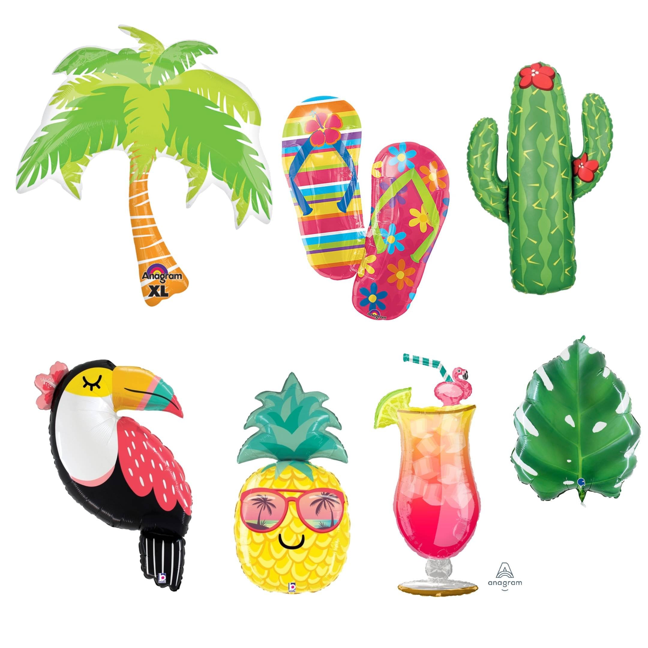 Tropical Party Decorations Flamingo Birthday Beach Party Supplies Luau Party Supplies Baby Shower Fiesta Party Balloon