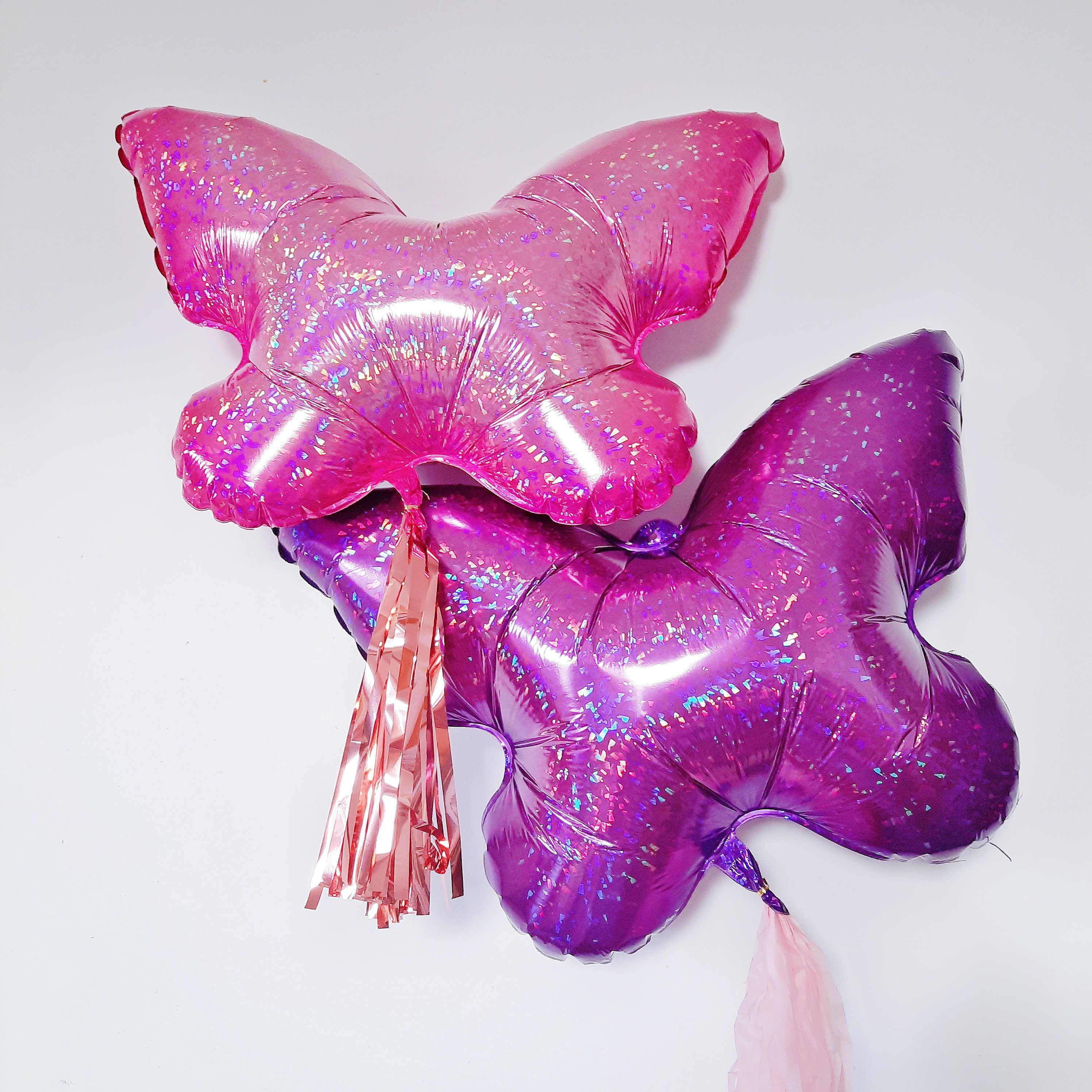 Quone Pink Butterfly Balloons QUONE Purple Pink Butterfly Balloon Garland ...