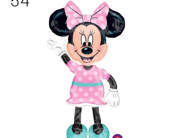 54&quot; Minnie Mouse Air Walker Balloon Minnie Mouse Birthday Decorations Minnie Mouse Party Decorations Minnie Mouse Baby Shower for girl