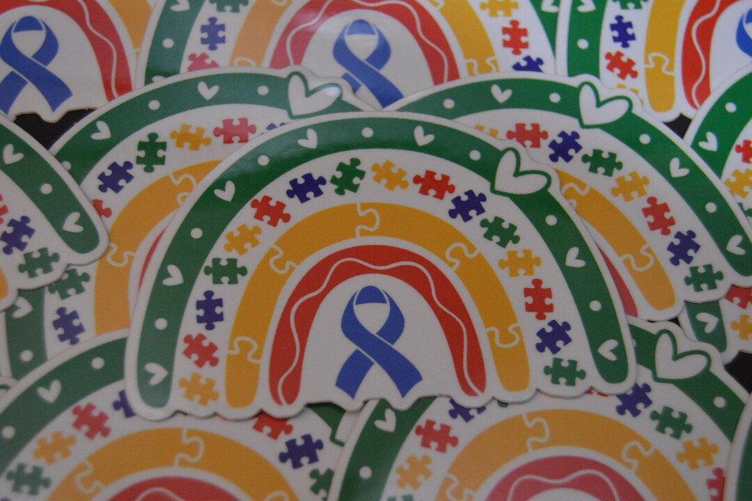 Autism Rainbow Sticker - Etsy