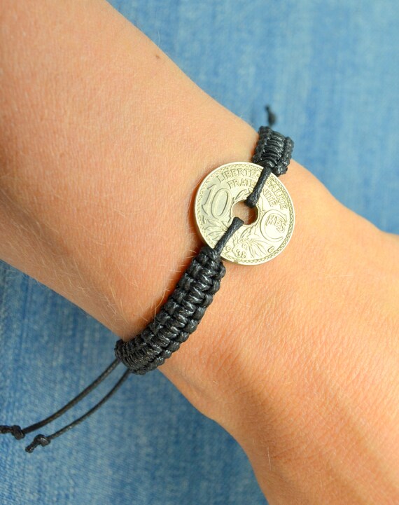 Bracelet Ancien Homme/femme - Métal Argenté Tressé - Époque Vintage