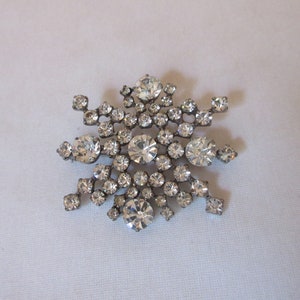 Vintage marked STERLING Rhinestone Brooch