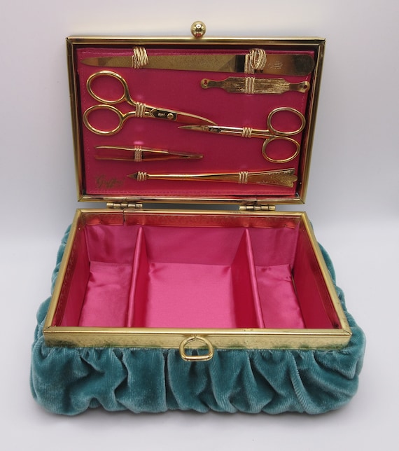 Vintage Griffon Manicure Set or Boudoir Set