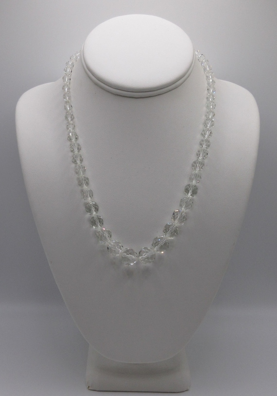 Beautiful Vintage Crystal Bead Necklace restrung w