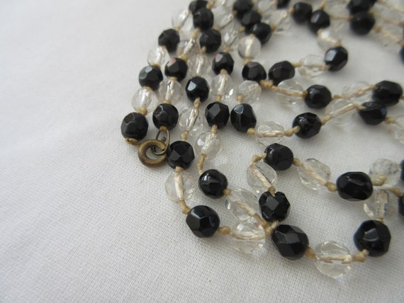 Beautiful Estate Black faceted Jets and Faceted C… - image 3