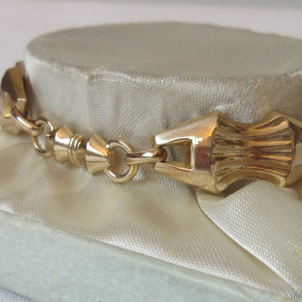 Vintage Signed Harry Iskin and marked 1/20 12K GF Art Deco Bracelet