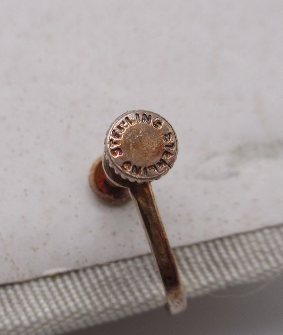 Vintage marked STERLING Brooch and Screw Back Ear… - image 2