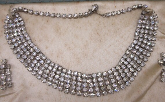 Vintage 1940's Rhinestone Parure - image 3