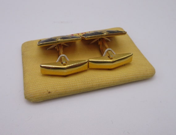 Wonderful Vintage TOLEDO Damascene Cuff Links - image 2