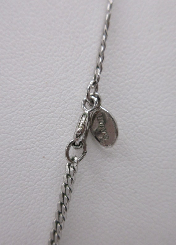 Vintage signed Avon Silver Tone Necklace - image 3