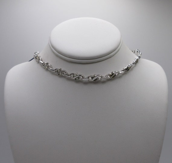 Lovely signed LUSTERN Necklace with Clear Rhinest… - image 2