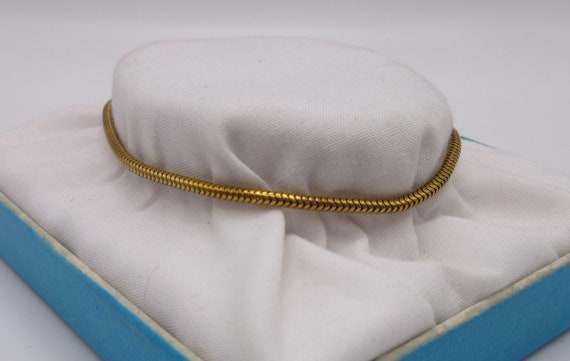 Vintage marked 1/20 12K GF Snake Chain Bracelet - image 3