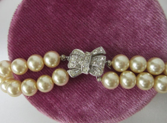 Vintage MARVELLA Faux Pearl 2 strand Faux Pearls … - image 3