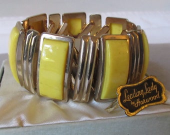 Vintage signed Harwood Stretch Bracelet