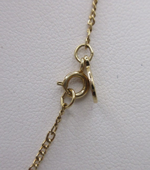 Vintage signed Avon Gold Tone Crystal Necklace - image 4