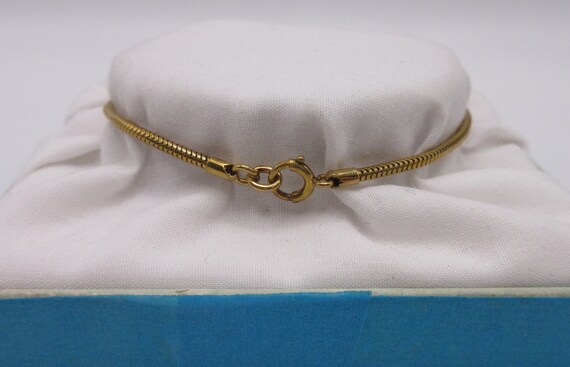 Vintage marked 1/20 12K GF Snake Chain Bracelet - image 2