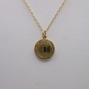 Vintage marked 1/20 12K and signed B Child's Pendant Necklace