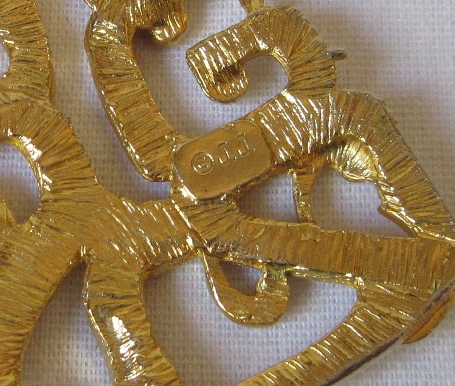 Vintage Signed JJ Pendant Necklace Etsy