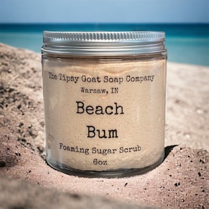 Beach Bum Foaming Sugar Scrub | Sugar Whipped Soap