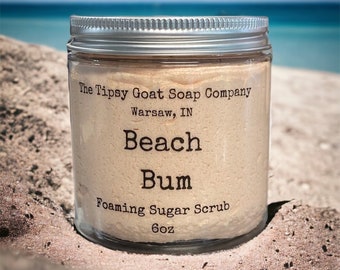 Beach Bum Foaming Sugar Scrub | Sugar Whipped Soap