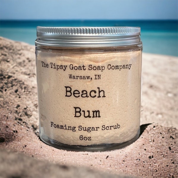 Beach Bum Foaming Sugar Scrub | Sugar Whipped Soap