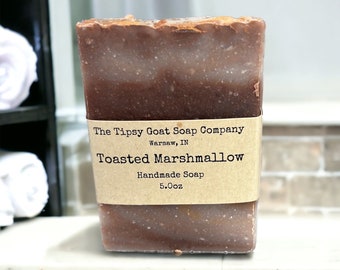 Toasted Marshmallow Handmade Cold Process Soap made with Goat Milk