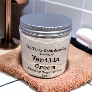 Vanilla Cream Foaming Sugar Scrub | Sugar Whipped Soap