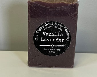 Vanilla Lavender Handmade Cold Process Soap made with Goat Milk