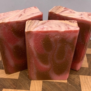 Cherry Almond Cold Process Soap made with Goat Milk