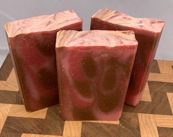 Cherry Almond Cold Process Soap made with Goat Milk