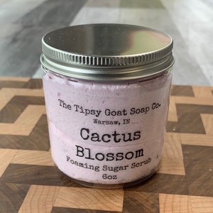 Cactus Blossom Foaming Sugar Scrub | Sugar Whipped Soap