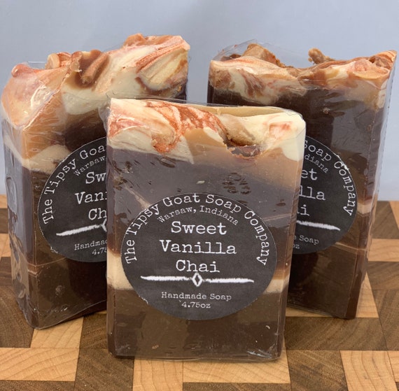 Sweet Vanilla Chai Handmade Cold Process Soap made with Goat's Milk