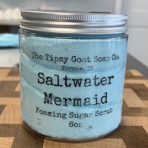 Saltwater Mermaid Foaming Sugar Scrub | Sugar Whipped Soap